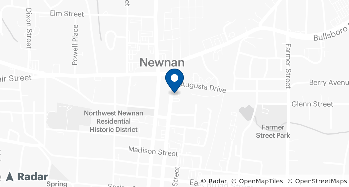 Map of Dairy Queen Location:: 61 Jefferson St, Newnan, GA, 30263-1948